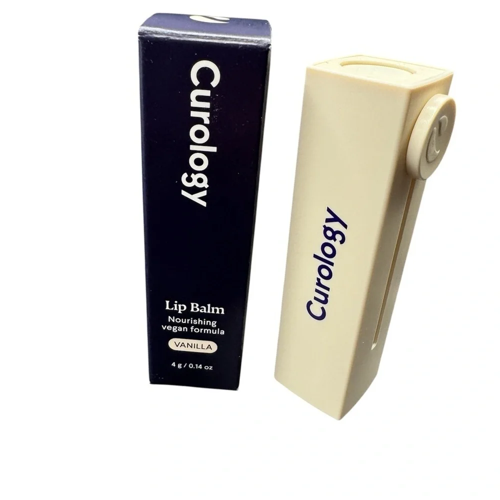 NWT Full Size Curology Vanilla Lip Balm- Vegan! Dye, Paraben, & Cruelty FREE